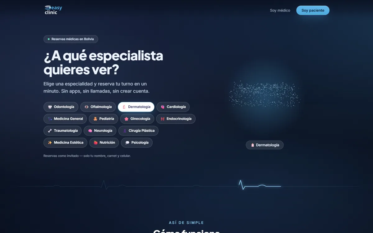 Captura real de easyclinicbo.com